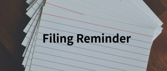 Reminder: Beneficial Ownership Filing Due by November 1